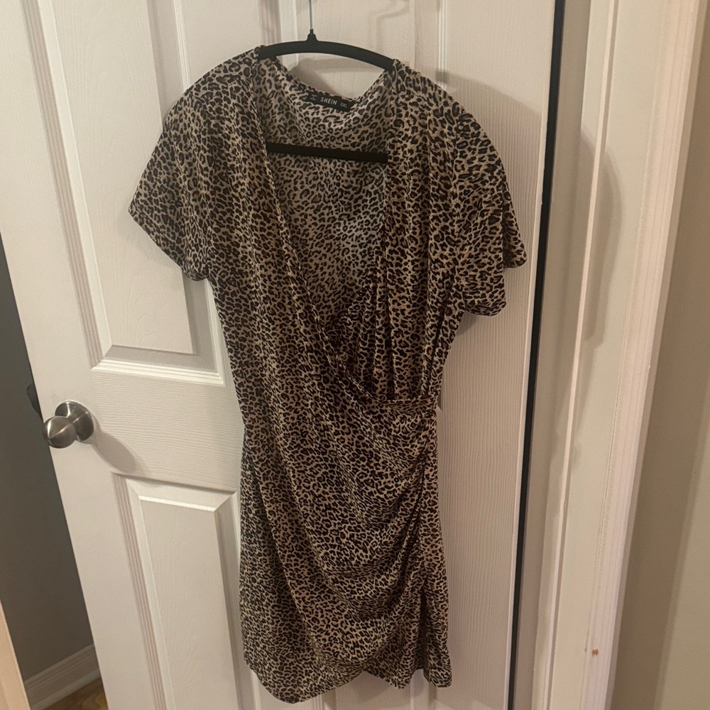 SHEIN Animal Print Mini Dress